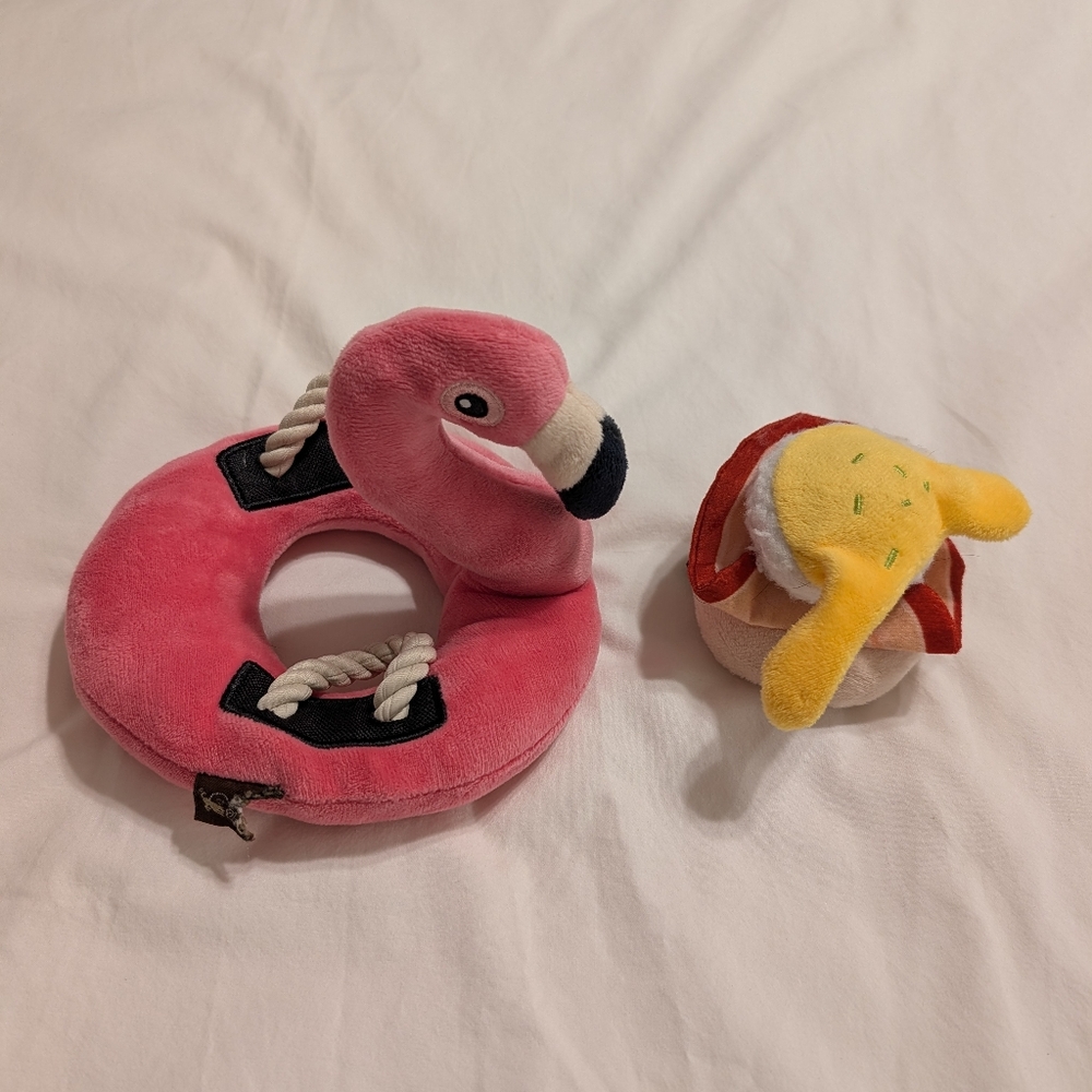 P.L.A.Y. Dog Toys - Pink Flamingo & Eggs Benedict